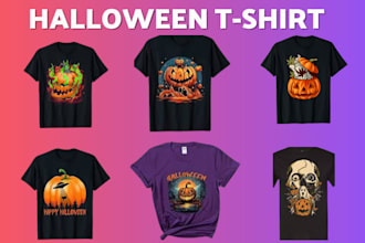 design interactive halloween animation book cover  halloween spooky tshirt merch