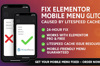 fix elementor mobile menu not opening due to litespeed cache issue
