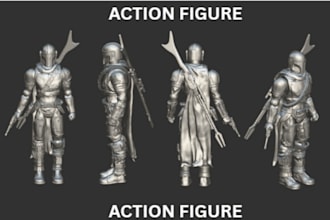 sculpt 3d anime figure, anime diorama model, action figure, 3d toy for 3d print