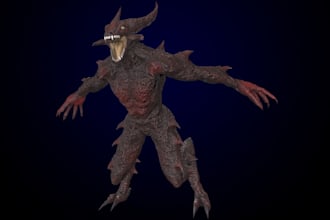model 3d scary creature pixar style,3d zombie, spooky 3d mask model 3d print,ue5