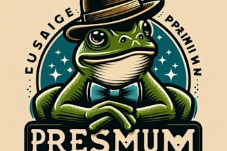 design high quality vintage custom animals, frog logo with t shirt design
