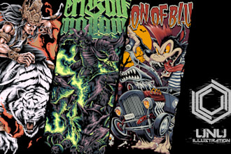 do custom darkart or streetart design for your merch or band