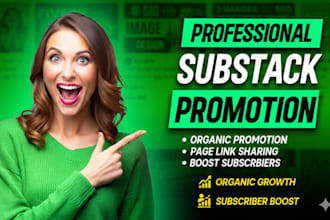 do organic substack promotion, substack page link promotion to boost subscribers