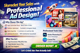 create professional ad design and social media templates for meta ads