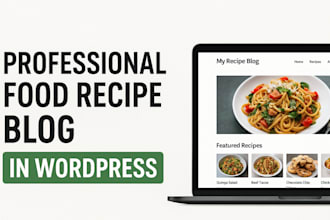 create food recipe blogging website, food blog website
