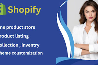build one product shopify dropshipping store