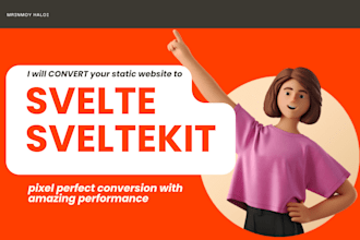 convert your static website to svelte for better performance