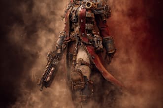 make a warhammer 40k illustration