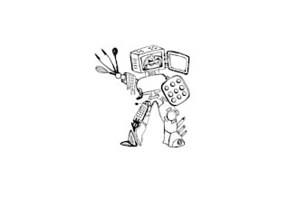 design top quality pots and pans monster logo
