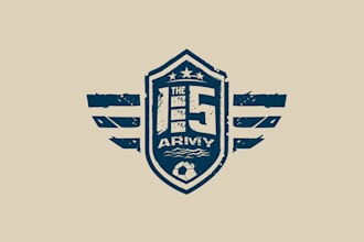 design elegant soccer supporters group logo
