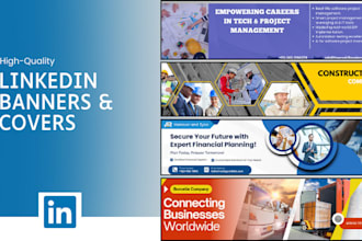 design a professional linkedin banner and cover