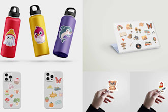 design custom cute cartoon stickers for you