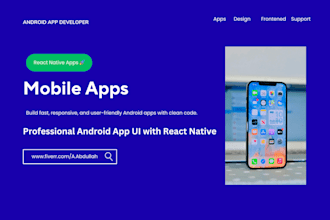 develop  react native mobile app UI  with perfect navigation