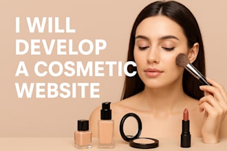 develop modern cosmetic website store