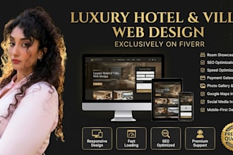 design a luxury hotel, villa, and resort booking website