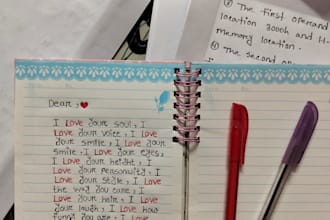 handwrite notes and letters with my beautiful handwriting