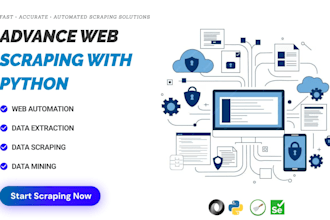 do python web scraping and deliver data as CSV,json or API