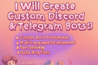 make discord or telegram bots with API integration