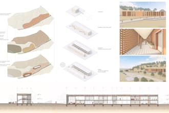 architectural presentation sheet layout photoshop rendering
