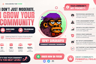 be your telegram moderator or community moderator