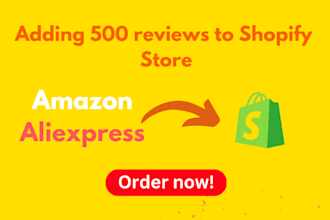 add import 500 reviews to shopify store with meta and tiktok ads