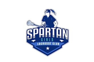 design significant spartans girls lacrosse club logo