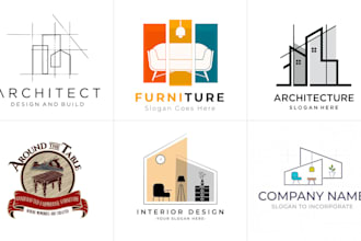 design architecture, interior or furniture for logo and t shirt