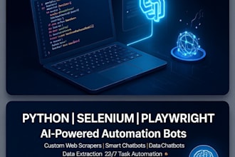 build python, selenium, playwright bots with openai llm