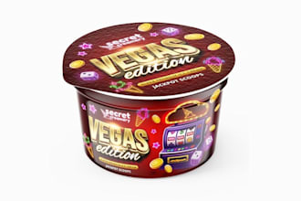 design secret creamery vegas themed ice cream logo