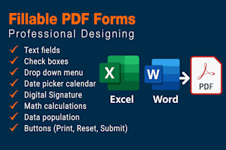 create fillable pdf form or design your pdf form
