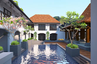 create exterior 3d rendering