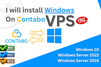install windows 10, windows server 2016 or 2022 on your contabo vps fast