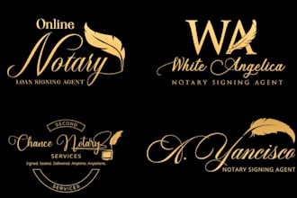 design photography realtor financial notary signature logo