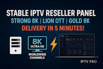 provide best iptv reseller panel strong 8k trex lion ott mega ott  extra ott