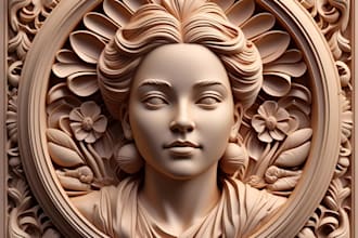 sculpt 3d bas relief wood carving 3d image engraving 3d wall art for 3d printing