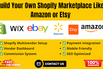 build a shopify multivendor marketplace like amazon etsy custom scalable and seo