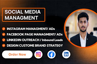 do social media management for instagram facebook and linkedin growth