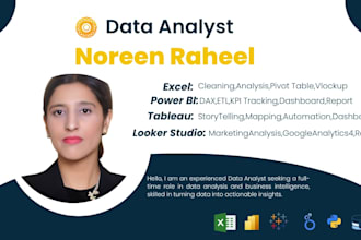 create dashboards and reports in excel, power bi, tableau, or looker studio