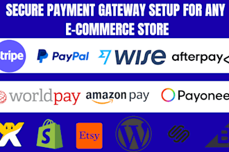 integrate secure shopify payment gateway paypal stripe wise and multiple options