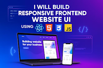 build responsive frontend website UI using react