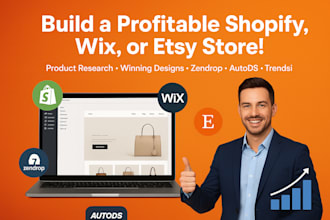 build a profitable shopify wix etsy dropshipping store via zendrop autods tendsi