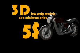make low poly models and animations