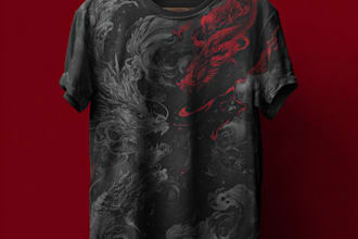 draw in traditional tattoo or vintage t shirt design