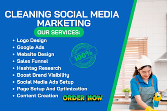 be your cleaning social media marketing manager for commercial cleaning services