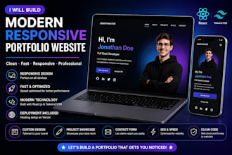 build a modern responsive portfolio website