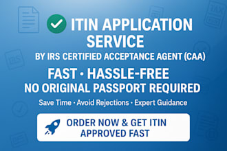 apply your itin individual taxpayer identification number as irs caa