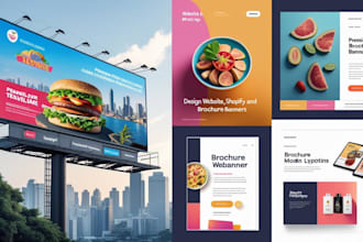 design professional billboard, website, shopify, and brochure banners