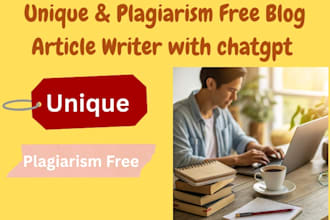 unique and plagiarism free blog article writer with chatgpt