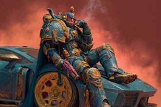 draw a warhammer 40k person and animal