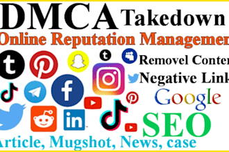 send dmca takedown notice and remove defamation and copyright from google
